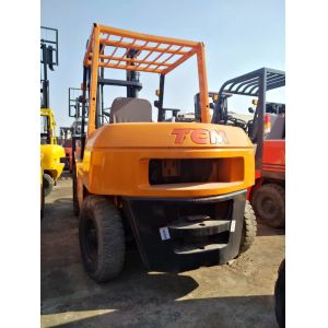 Buy cheap 5T Used Diesel Forklift TCM FD50 Triple Mast With ISUZU Engine High Performance from wholesalers