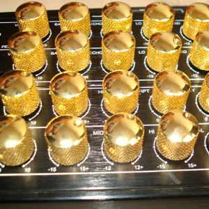 Buy cheap Amplifier Aluminum Knobs,Gold/Chrome Finish. Rohs, Can be customized. from wholesalers