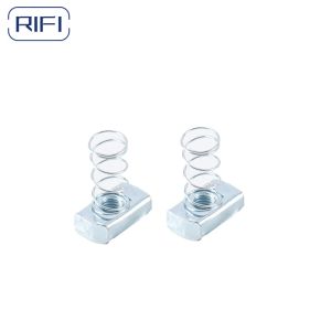 Sizes Range From 1/4" to 3/8" Long Zinc Spring Nuts Channel Nut