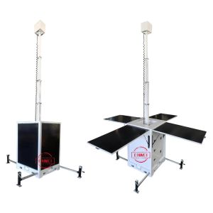 All-in-One Solar CCTV Tower Easy To Deploy Cube Surveillance Unit For Constructi