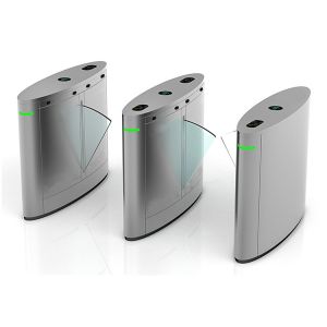 Buy cheap DC 24V 10mA Access Control Clear Acrylic Flap Turnstile from wholesalers