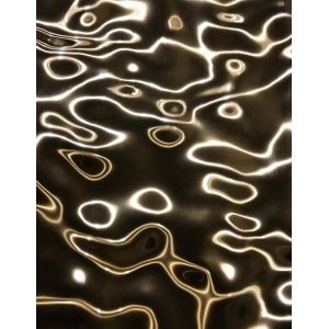 Buy cheap Foshan Manufacturer Water Ripple Pattern Mirrror Golden Color Sheets For Wall Panel Ceiling Decoration from wholesalers