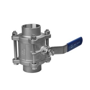 Buy cheap DN8-DN100 3-Piece Socket Weld Ball Valve with High Pressure Pn1.6-6.4MPa Nominal from wholesalers