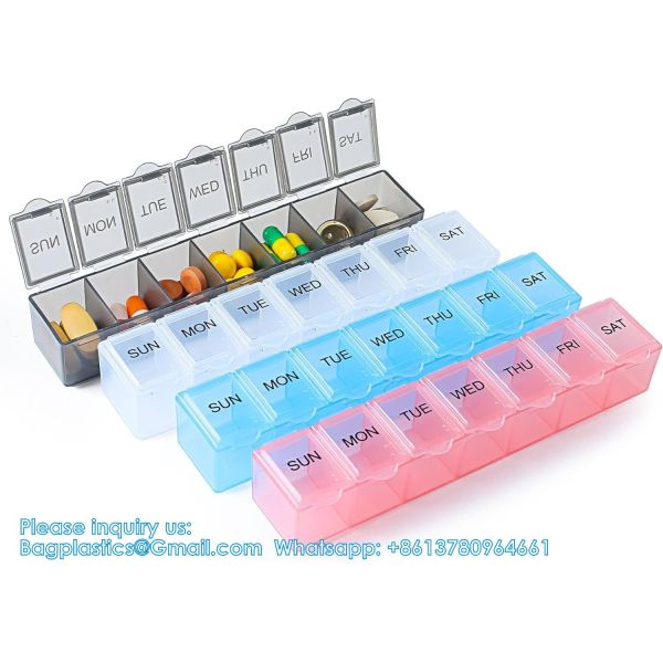 Extra Large Weekly Pill Organizer, 7 Days Pill Case Travel Daily Pill Box