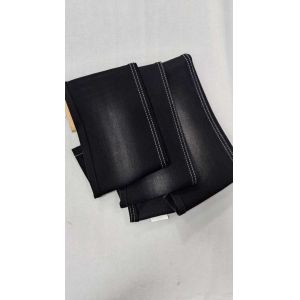 Buy cheap 12.5oz BLACK/BLACK with full width 168-170cm  Light Stretch Elastic on both waft and warp   Denim fabric  JSD3438-3 for fashion pants from wholesalers