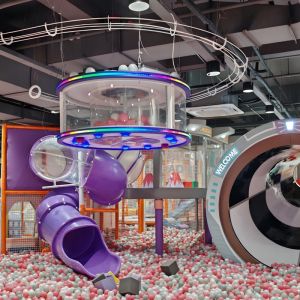 Supermarket Commercial Soft Play Equipment With Horn Slide And Adventure Zone