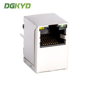 Top Entry Rj45 Lan Jack , Cat6 Gigabit Rj45 Modular Jack With Transformer