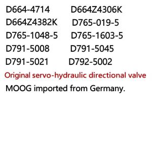 Buy cheap Original MOOG Servo Valve with 25cm Nominal Diameter and -20°C to 80°C Temperature Range for Electro-Hydraulic Directional Control from wholesalers