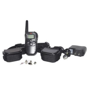 Rechargeable Durable Remote Pet Training Collar Waterproof 300m For 2 Dogs