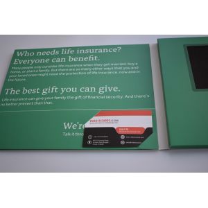 Personalized Digital Video Book Rechargeable For Invitation IPS Screen