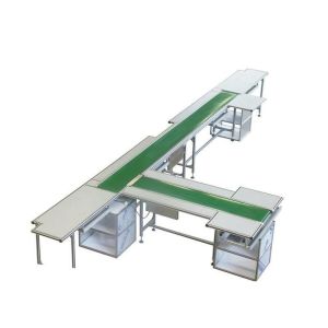 Buy cheap 12M PCB SMT Production Line 400mm 500mm Width Green PVC ESD Belt Conveyor from wholesalers