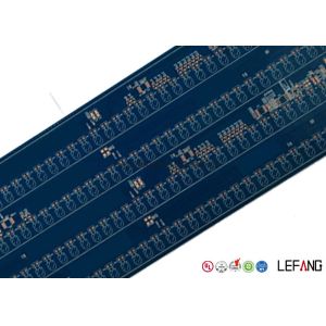 1.6mm Fr4 94V0 LED Printed Circuit Board , Blue Solder Mask LED Panel Light PCB