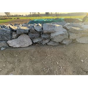 Buy cheap Galvanized 2x1x1m Gabion Wire Mesh Box 80x100mm Hexagonal from wholesalers