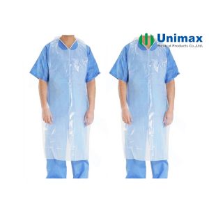 Buy cheap Unimax Medical LDPE Blue Plastic Aprons CE FDA from wholesalers