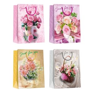 Buy cheap Valentine day flower pattern designs Paper Shopping Bags product