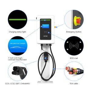 Buy cheap OEM Electric Vehicle DC Fast Car Public EV Charger Wallbox 20kW 30kW 40kW Chademo CCS CCS2 2 Single Guns EV Charging Stations from wholesalers
