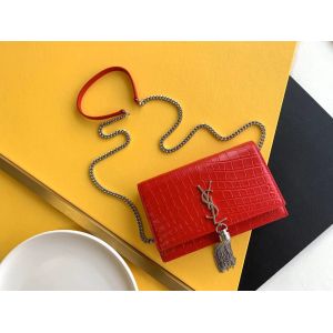 Buy cheap Medium Kate Tassel Red YSL Saint Laurent Woc Zipper Closure product