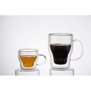 Buy cheap Double wall glass, Heat-resistant  glass cup, borosilicate glass, Espresso, Latte, Cappuccino cup from wholesalers