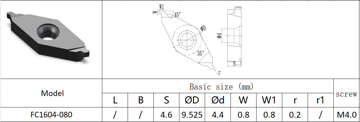 CNC grooving insert C-12778 application illustration