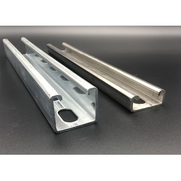 Quality C Channel Galvanized Steel 3m 6m Slotted Plain Strut Channel for sale