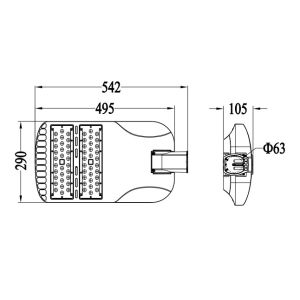 Buy cheap IP65 waterproof commercial LED Street Lighting , led roadway lighting 7200 lumens from wholesalers