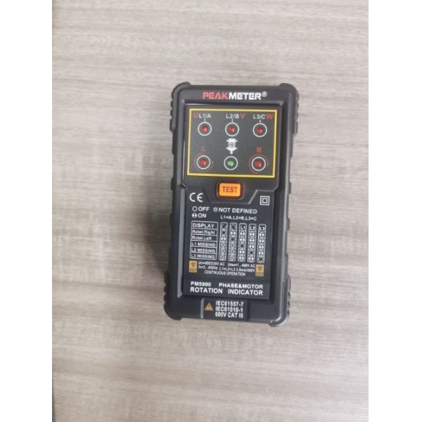 Buy cheap PEAKMETER PM5900 3 Motor Rotation Indicator Meter Sequence Tester Rotary Field Indicator 3 Phase System Motor Testing Multimetro from wholesalers