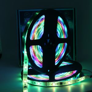 Buy cheap DC12V work with Alexa google assistance App and remote rgb rgbic addressable waterproof programmable wifi smart led light strip from wholesalers