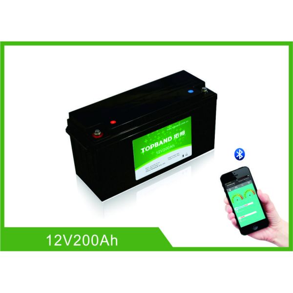 Lifepo4 Bluetooth Lithium Battery 12 Volt 200Ah 2000 Cycles Life With Heating