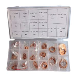 Buy cheap 220pcs 16 Sizes Metric Copper Flat Ring Washer Gaskets Assortment Set Kit IMPA813080 from wholesalers