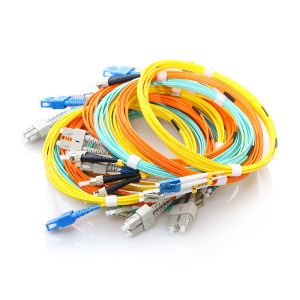 LC To LC Fiber Optic Patch Cord Lc Duplex OM3 Aqua 3 Meter Multimode