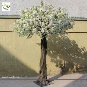 Buy cheap UVG CHR143 party background decoration white artificial tree with cherry blossoms for wedding planner from wholesalers