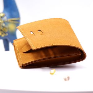 Flap Fabric Drawstring Gift Bags Embossed Logo With Microfiber Material