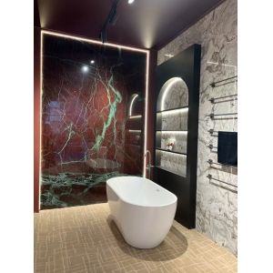 Brazil Red Marble Top Slab Waterproof Versatile With Customized Thickness