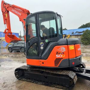 Buy cheap Used mini excavator Hitachi 50U digger small used machinery 5 tons second hand used rubber track mini excavators from wholesalers