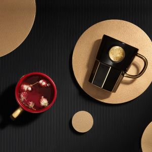 Buy cheap Customized Gold Handle Mugs With Gold Nameplate In Durable Earthenware / Stoneware / Porcelain from wholesalers