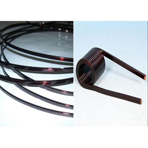 Quality 0.04- 1.8mm Super Fine Rectangular / Flat Enamelled Copper Wire Magnet Insulated Wire For Winding for sale