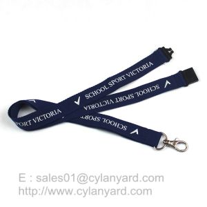 Buy cheap Blue Breakaway Clip Lanyards, Printed Polyester Lanyard with Breakaway Buckle from wholesalers