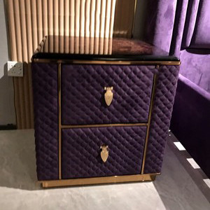 Buy cheap 550x450mm Modern Bedside Tables Matted Leather Bedside Cabinet With Drawer from wholesalers