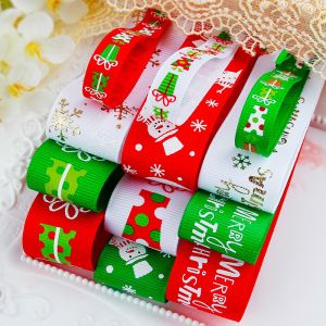 Custom Roll Woven Tapes Wholesale Custom Print Christmas Holiday Festival Logo
