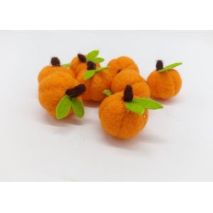 Buy cheap 4cm Halloween Pumpkin Wool Felt Balls Creating Halloween Atmosphere from wholesalers