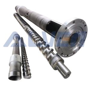 Buy cheap Customized Extruder Screw Barrel with Surface Roughness Ra0.4 and Quenching Hardness HRC55-62 for PP/PE/PET Extrusion from wholesalers