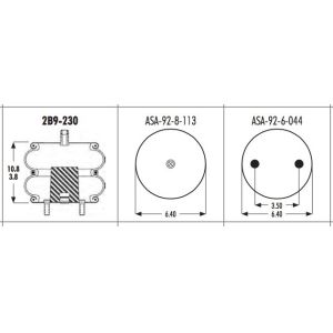 Buy cheap W013586940 Firestone Super Cushion Air Spring Goodyear 2B9-230 from wholesalers