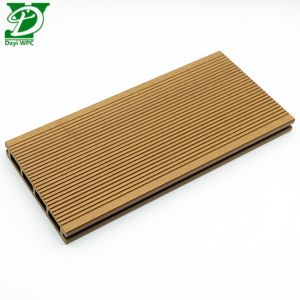 3D Embossed WPC Hollow Decking Outdoor Flooring