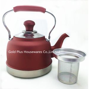 Buy cheap 16cm 18cm Heat Retention Stainless Steel Tea Kettle Double Layer from wholesalers