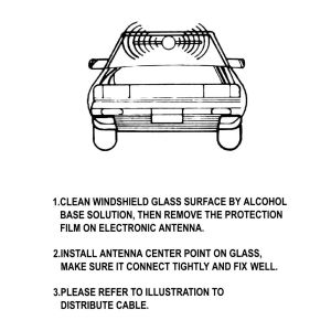 Buy cheap Automobile Am Fm Car Windscreen Antenna Double Side Tap DC12v from wholesalers