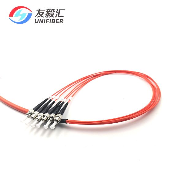 6/8/12 Core Indoor Pre Terminated Breakout Fiber Optic Cable Multimode OM2 ST - ST