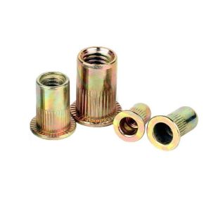 Galvanized Flat Head Nut with Grade 4.8/8.8/10.9/12.9 Ect Knurled Vertical