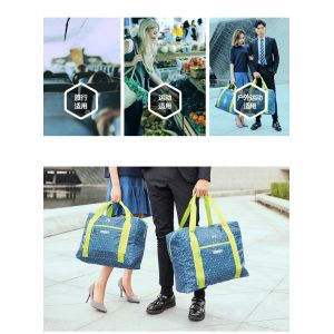Buy cheap Lightweight Fold Up Carry Bags , High Durability Travel Blue Folding Bag from wholesalers