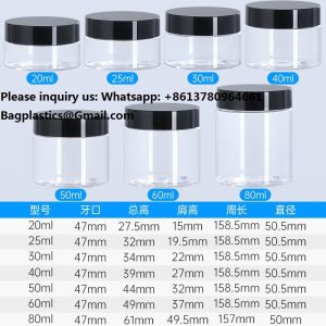 Buy cheap Plastic Jar Container With Lid And Label Refillable Empty Round Clear PET Cosmetic Sample Containers For Lotion, Cream, Ointments, Body Butter, Makeup from wholesalers