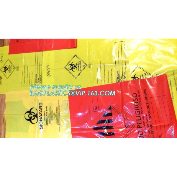 Linear Low-Density Polyethylene Medical Waste Bags Ideal for use in hospitals,